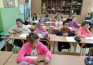 Uczniowie podczas konkursu "Orzeł Matematyczny"