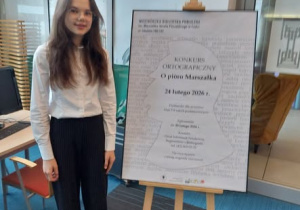 Laureatka konkursu ortograficznego ,,O pióro Marszałka " 2026